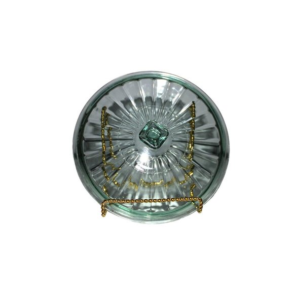 80s-90s, Round Casserole w/Lid, Green Anchor Hocking, Excellent, 2 Q - Picture 2 of 10